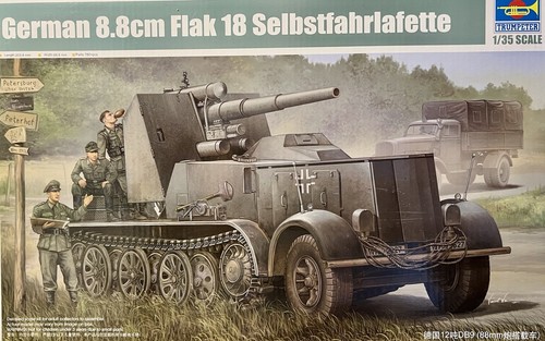 Trumpeter german 8cm flak - german, 18