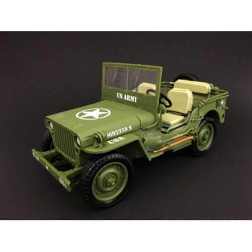 American diorama 1944 jeep - american,